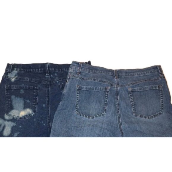 Gloria Vanderbilt Women's Size 12 Petite BLUE Jeans 32X27 Lot Of TWO - Picture 3 of 5